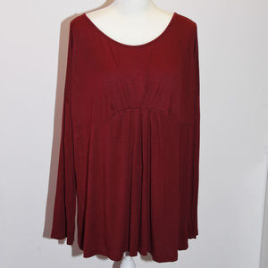 Suzanne Betro dark red blouse zise 2X